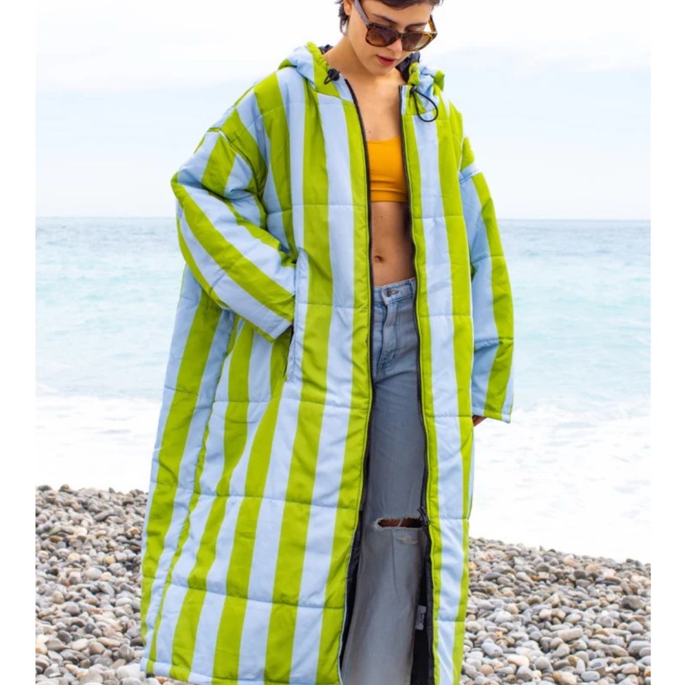SITTINGSUITS - Green and Blue striped coat (Helsinki)